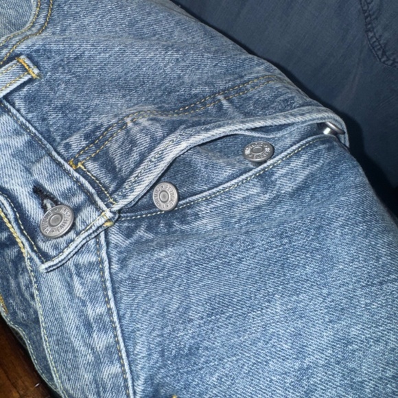 RE/done high rise stove pipe jeans - sz 34 Button Fly length 31 - Picture 6 of 6